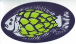 beer sticker from Flagstone Brewing Co. ( NC-FISH-STI-1 )