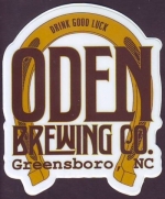 beer sticker from Oklawaha Brewing ( NC-ODEN-STI-1 )