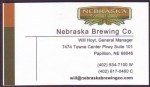 beer business card and similar from Nebraska Brewing Co., The ( NE-NEBR-BIZ-2 )