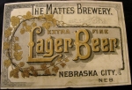 beer label from Metz Brewing Co. ( NE-MATT-LAB-1 )