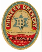 beer label from Platte Valley Brewery ( NE-PION-LAB-2 )