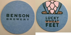 beer coaster from Blue Blood Brewing Co. ( NE-BEN-5 )