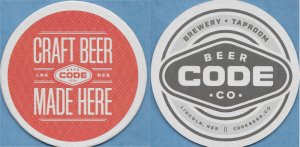 beer coaster from Columbus Brewing (Beverage) Co. ( NE-CODE-2 )