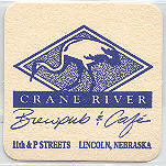 beer coaster from Crete Brewery ( NE-CRANE-3 )