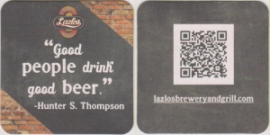 beer coaster from Lazy Horse Brewing & Winery ( NE-LAZL-4 )