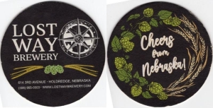 beer coaster from Lucky Bucket Brewing Co. ( NE-LOST-2 )