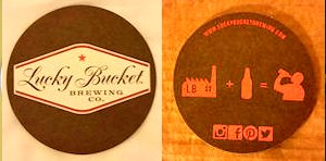 beer coaster from Lumen Beer Co ( NE-LUCK-8 )