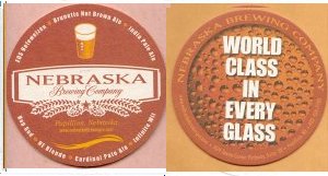 beer coaster from Nebraska Brewing Co., The ( NE-NEBR-5 )