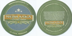 beer coaster from Nebraska Brewing Co., The ( NE-NEBR-6E )