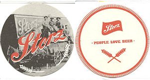 beer coaster from Storz Brewing Co. (Storz Beverage & Ice Co.) ( NE-STOZ-2B )