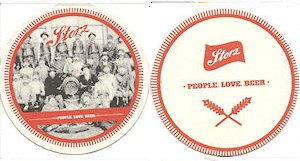 beer coaster from Storz Brewing Co. (Storz Beverage & Ice Co.) ( NE-STOZ-2C )