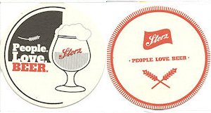 beer coaster from Storz Brewing Co. (Storz Beverage & Ice Co.) ( NE-STOZ-2D )