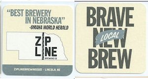 beer coaster from Willow Springs Brewing Co. ( NE-ZIP-2 )