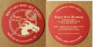 beer coaster from Ark Brewery, Restaurant & Pub ( NJ-ANGR-1 )