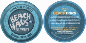 beer coaster from Behr Brewing ( NJ-BEAC-1 )