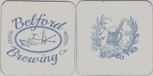 beer coaster from Bergen Brewers Inc.  ( NJ-BEL-2 )