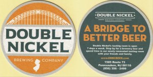 beer coaster from Double Tap Brewing ( NJ-DBLN-3 )