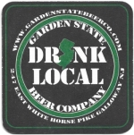 beer coaster from Garden State Brewing Co. (Bilow) ( NJ-GARD-2 )