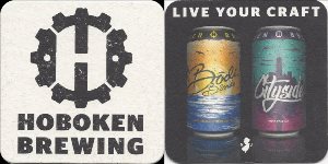 beer coaster from Hoboken Brewing Co. (Mile Square Ales) ( NJ-HOBO-1 )