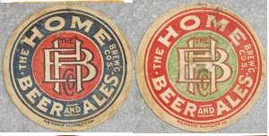 beer coaster from Hometown Beverages ( NJ-HOME-2 )