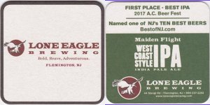 beer coaster from Long Valley Pub & Brewery ( NJ-LONE-1 )