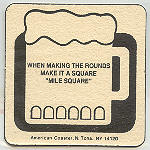 beer coaster from Hoffman Beverage Co ( NJ-MILE-1 )