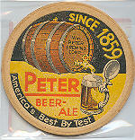 beer coaster from Pinelands Brewing Company ( NJ-PET-1 )