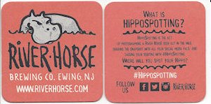 beer coaster from Ross Brewing Co ( NJ-RIVE-4 )