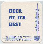 beer coaster from Shore Brewing Co ( NJ-SHIP-3 )