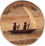 beer coaster from Shore Brewing Co ( NJ-SHIP-6 )