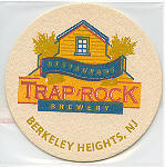 beer coaster from Trenton Brewing Co. ( NJ-TRAP-1 )