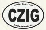 beer sticker from Dark City Brewing Co ( NJ-CZIG-STI-2 )