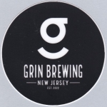 beer sticker from Gusto Brewing Co. ( NJ-GRIN-STI-2 )