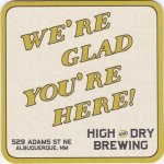 beer coaster from High Desert Brewing Co.  ( NM-HIGH-2 )