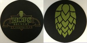 beer coaster from Hub City Brewing Co ( NM-HOPS-1 )