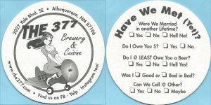 beer coaster from 550 Brewing  ( NM-T377-1 )