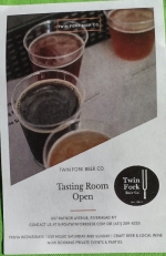 beer advertising card from Twisted Rail Brewing Co. ( NY-TWIN-ADC-1 )