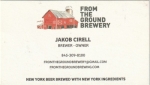 beer business card and similar from Frontier Brewery, Inc. ( NY-FROM-BIZ-1 )