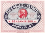 beer label from Bens Brew ( NY-BENJ-LAB-1 )