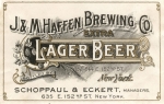 beer label from Hamburg Brewing Co. ( NY-HAFF-LAB-1 )