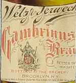 beer label from West End - Saranac ( NY-WELZ-LAB-4 )