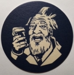 beer coaster from Bacchus Brewing Co. ( NY-AUTA-1 )