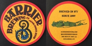 beer coaster from Bartels Brewing Co. ( NY-BARI-1 )