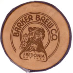 beer coaster from Barker Brewing ( NY-BARK-2 )