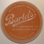 beer coaster from Bartholomay Brewing Co. ( NY-BAT-4 )