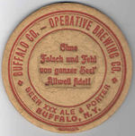 beer coaster from Buffalo Olde Brewery ( NY-BCB-1 )