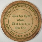 beer coaster from Buffalo Olde Brewery ( NY-BCB-2 )