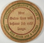 beer coaster from Buffalo Olde Brewery ( NY-BCB-3 )