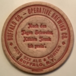 beer coaster from Buffalo Olde Brewery ( NY-BCB-4 )