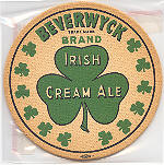 beer coaster from Beverwyck Breweries, Inc. (Beverwyck Brewing Co.) ( NY-BEV-14 )